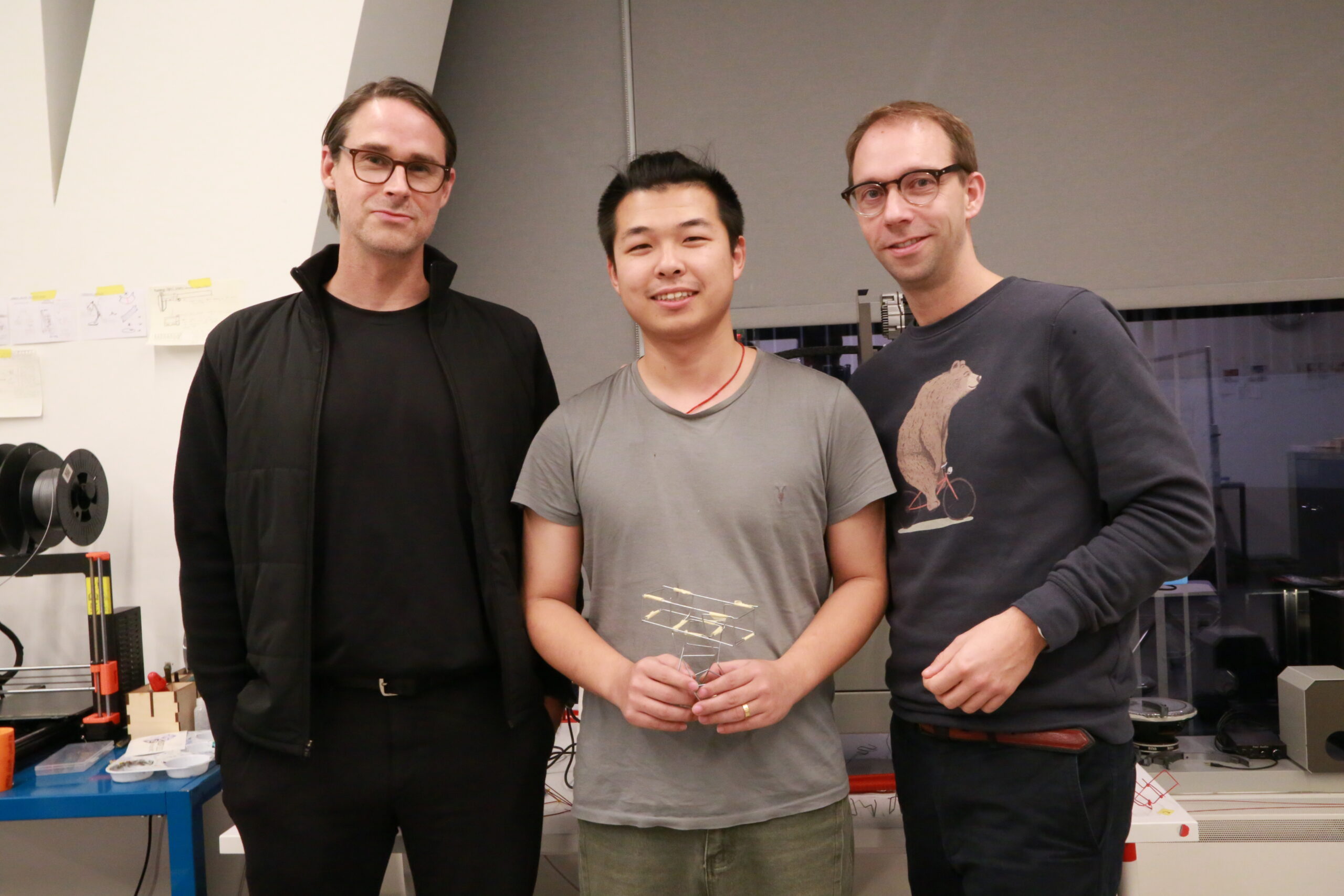 Shuo Feng with collaborators at Cornell Tech