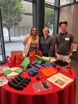 Assistive technology showcase table at the AI and Accessibility Summit 2026